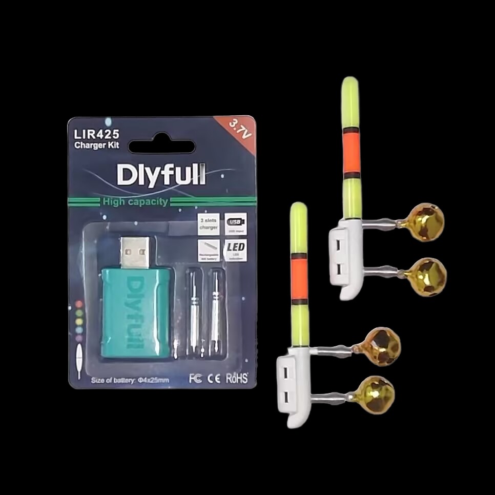 Fish Finder Battery - 5-piece Set Including 2pcs Bite Indicators