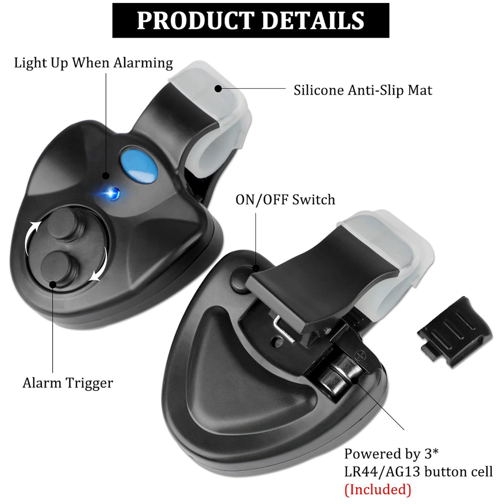 Carp Fishing Clip Set Rod Elec - Fish Finder Battery review and price